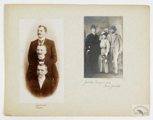 [JASIELSKI Roman with his brother Seweryn and his wife - portrait photograph, posed]. [not after 1910]. Photograph form....