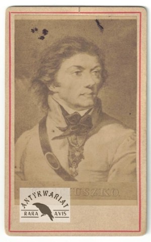 [KOŚCIUSZKO Tadeusz - portrait photograph - shot in cdv format]. [l. 1890s]. Photograph form. 8,...