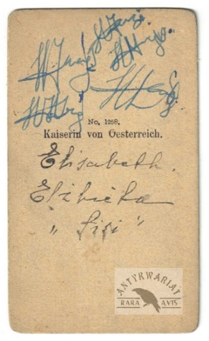 [SISI - Empress of Austria and Queen Elizabeth of Hungary of Bavaria - portrait photograph - cdv shot]. [2....