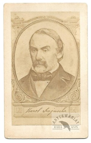 [SZAJNOCHA Karol - portrait photograph - cdv shot]. [l. 60s of the 19th century]. Photograph form. 8,6x5,...