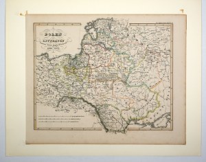 [POLAND]. Polen und Litthauen unter den Jagjellonen 1386-1572. c. 1850 map.