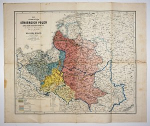 [POLAND]. Das ehemalige Königreich Polen nach den grenzenden von 1772. 1872.