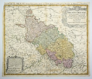 [ŚLĄSK]. Dvcatvs Silesiae Tabula geographica. Map by T. Mayer from 1750.