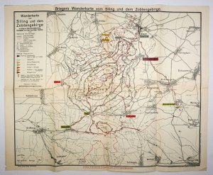 [SILESIA]. Briegers Wanderkarte vom Siling. 1938.