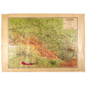 [ŚLĄSK]. Śląsk. Mapa fizyczno-administracyjna. 1945.
