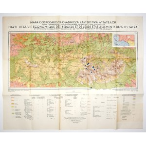 [TATRY]. Mapa gospodarczo-osadnicza pasterstwa w Tatrach. 1928.
