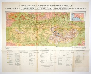 [TATRY]. Economic and sedimentary map of pastoralism in the Tatras. 1928.