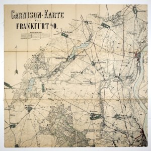 [ZIEMIA Lubuska]. Garnison-Karte von Frankfurt a/O. 1879.