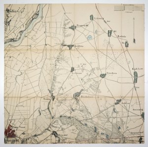 [ZIEMIA Lubuska]. Garnison-Karte von Frankfurt a/O. 1879.