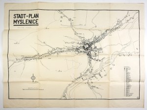 [MYSLENICE]. Stadt-Plan Myslenice. 1940?