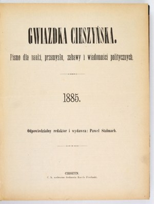 STAR of Cieszyn. R. 38: 1885 (with omissions).