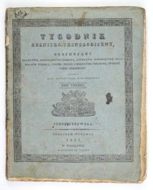 AGRICULTURAL-TECHNICAL WEEKLY. R. 3, 1st sem. 1837.