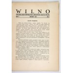 WILNO. Kwartalnik. Nr 1-2. 1939. Komplet wydawniczy.