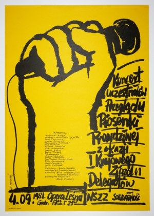 JANISZEWSKI Jerzy - Concert by participants of the Review of True Song on the occasion of the First National Congress of Delegates of the Solidarity Trade Union....