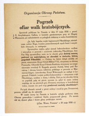 Flyer after the May Coup. Fr. Panas's dramatic gesture