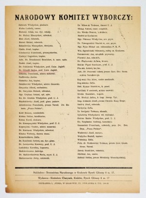 POLACIANS! Poles! The day of December 18-December 1938, the day on which you will elect the new City Council of Krakow, will decide on the...