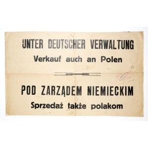 UNTER deutscher Verwaltung. Verkauf auch an Polen. Pod zarządem niemieckim. Sprzedaż także polakom. [b.m.] [1941].