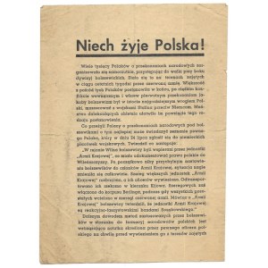 NIECH żyje Polska! Wiele tysięcy Polaków o przekonaniach narodowych zorganizowało się samorzutnie, przystępując do walki...