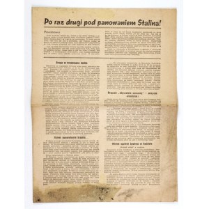 PO RAZ drugi pod panowaniem Stalina. Przedmowa. Front wschodni zbliżył się i razem z nim troski każdego [...]...
