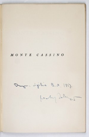 Monte Cassino. on the 10th anniversary of the battle. 1854. elaborated by graph. S. Gliwa.