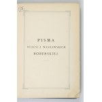 BOBERSKA Felicya z Wasilewskich - Pisma ... Wydane staraniem Komitetu, tworzącego fundacyę ś....