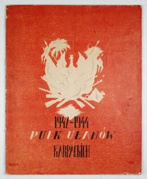 Carpathian Lancers' PUŁK. 1942-1944. cairo 1945. regiment's own circulation. 4, pp. 46, [2], color plate 1, map ff. 1....