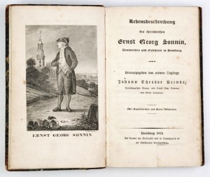 REINKE Johann Theodor - Lebensbeschreibung des ehrenwerthen Ernst Georg Sonnin, Baumeisters und Gelehrten in Hamburg. He...