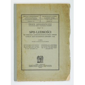 ROMER Eugenjusz - Spis ludności na terenach administrowanych przez Zarząd Cywilny Ziem Wschodnich (grudzień 1919)...