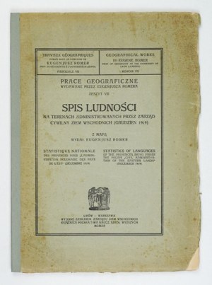 ROMER Eugene - Census of population in the areas administered by the Civil Administration of the Eastern Territories (December 1919)....