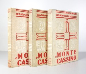WAŃKOWICZ M. - The Battle for Monte Cassino. Vol. 1-3 Rome-Milan 1945-1947.