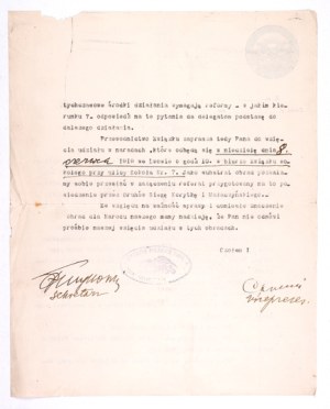 [INVITATION]. The Union of Polish Gymnastic Falcon Societies invites the deliberations before the convention of delegates of the three Associations of...