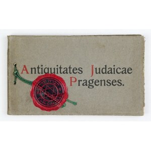 ANTIQUITATES judaicae Pragenses. Prague [191-?]. M. Schilz. 16 podł., k. [25]. opr. oryg. pł....