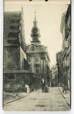 ANTIQUITATES judaicae Pragenses. Prague [191-?]. M. Schilz. 16 podł., p. [25]. Orig. fawn....