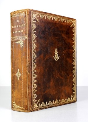 La CHASSE moderne. Encyclopédie du chasseur. Ca 1900. with gilt Jastrzebiec coat of arms.
