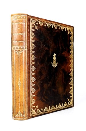 PONTAVICE G. - Chasses bien tenues. 1899? With gilt coat of arms of Jastrzebiec.
