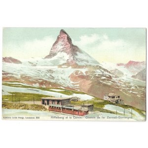 RIFFELBERG et le Cervin. Chemin dr fer Zermatt-Gornergrat.