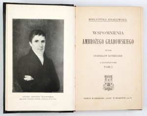 GRABOWSKI A. - Memoirs. T. 1-2. Cracow 1909. bibliot. Kraków.