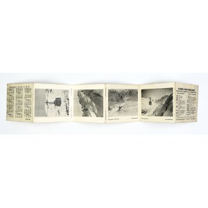 KOLEJ linowa na Kasprowy. Zakopane 1936. Druk. Polonia. leporello, 8,4x9,3 cm, k. [7]....