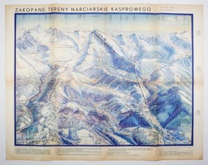 ZAKOPANE, Kasprowy. Cracow [1935]. League for the Promotion of Tourism. Folder form. 45.7x58.2 cm, folded 22.9x14,...