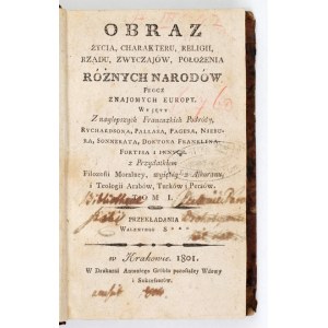 OBRAZ życia, charakteru, religii, rządu, zwyczajów, położenia różnych narodów,...