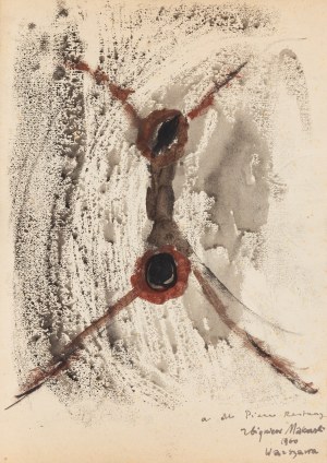 Zbigniew Makowski (1930 Warszawa - 2019 Warszawa), Bez tytułu - praca dwustronna, 1960