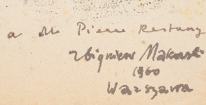 Zbigniew Makowski (1930 Warszawa - 2019 Warszawa), Bez tytułu - praca dwustronna, 1960