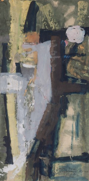 Aleksander Kobzdej (1920 Olesko - 1972 Warszawa), Kompozycja, 1958