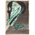 Tadeusz Gronowski (1894 Warszawa - 1990 Warszawa), Projekt plakatu Wódka=Nędza oraz Alkohol trucizna - praca dwustronna , 1963