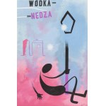 Tadeusz Gronowski (1894 Warszawa - 1990 Warszawa), Projekt plakatu Wódka=Nędza oraz Alkohol trucizna - praca dwustronna , 1963