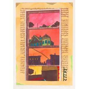 Jan Sawka (1946 Zabrze - 2012 New York), Illustration for the book A book of fiction, 1983