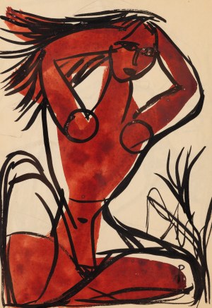 Monika Piwowarska (1914 Orenburg, Rosja - 2006 Warszawa), Zmysłowa Indianka, lata 60. XX w.