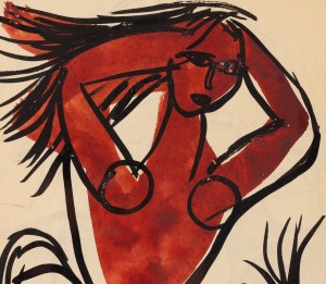 Monika Piwowarska (1914 Orenburg, Rosja - 2006 Warszawa), Zmysłowa Indianka, lata 60. XX w.
