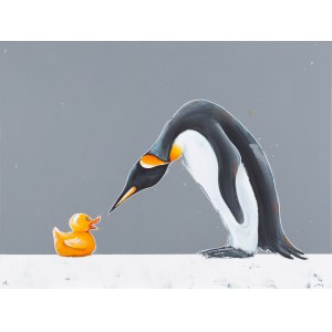 Aleksandra Lacheta (geb. 1992), Begegnung mit einem seltsamen Vogel, 2024