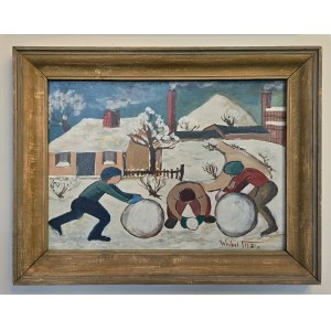 Paweł WRÓBEL (1913-1984), „Zabawa na śniegu” (1971)